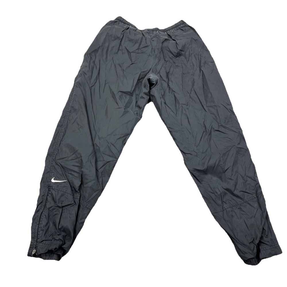 Vintage Nike Pants Women XL Black Windbreakers Track Suit 90s Y2K Lined Ladies *